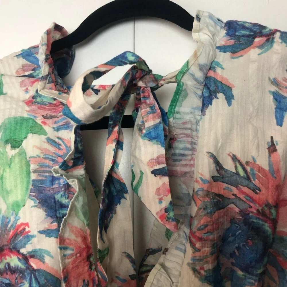 Anthropologie Long Sleeve Crop Top Deep V Neck NWT - Picture 6 of 6